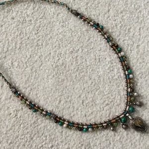 Isha Elafi necklace, boulder opal & malachite